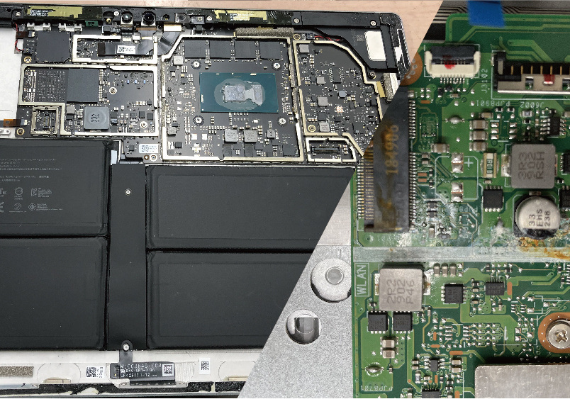 修理のパソコン
