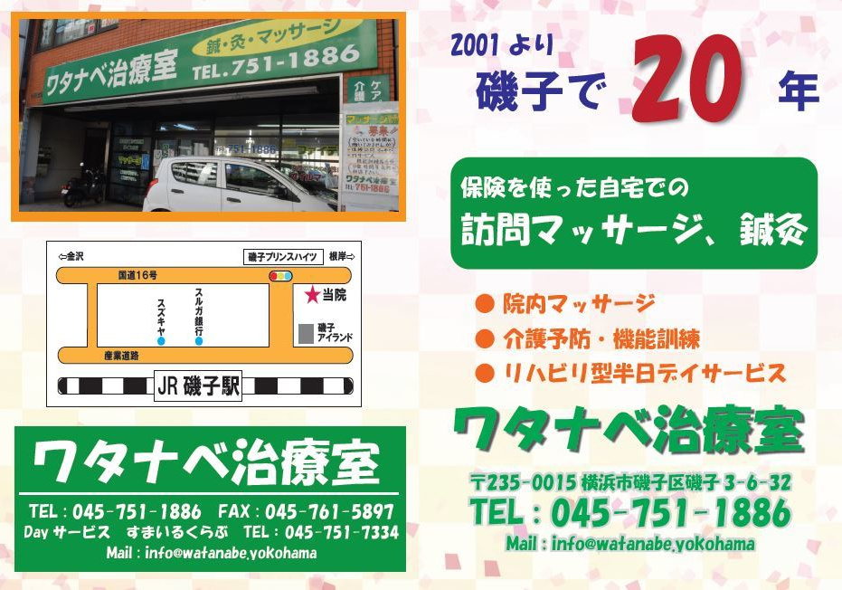 ワタナベ治療室のパンフデザイン